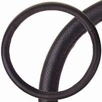 Оплетка SKYWAY Real-1 M (370-390мм) Черная кожа натуральная /10шт